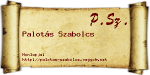 Palotás Szabolcs névjegykártya