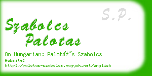 szabolcs palotas business card